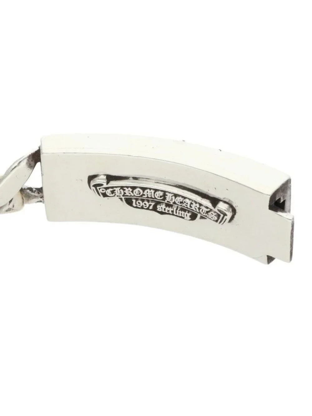 Chrome Hearts ID Floral Crs Cross ID Classic Silver Bracelet